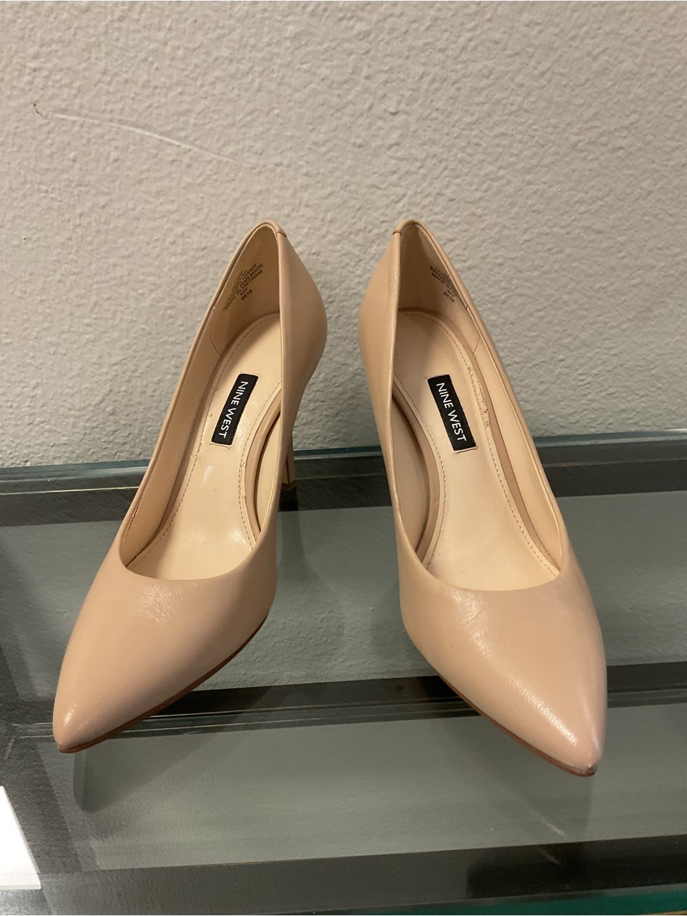 Nine West Beige Pointed-Toe Pumps 7.5